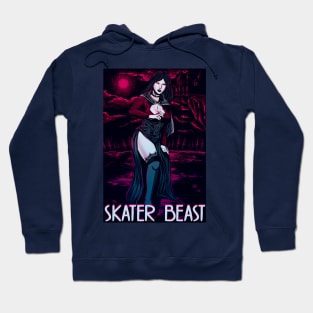 Vampire, Skateboard, Skater, City, Halfpipe, Girl Hoodie